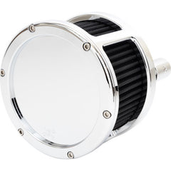 Feuling Parts Air Cleaner - Ba Race Series - Solid Cover - Black Filter - Chrome Finish