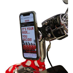 Klock Werks Ambidextrous Handlebar Mount - Iomount™ - Black (1996-2024 H-D)