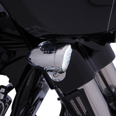 Ciro Front Fang® Signal Light Inserts - Chrome - Amber Lens |