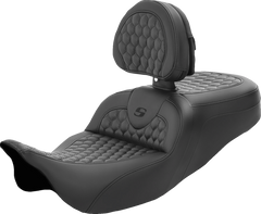 Saddlemen Roadsofa™ Seat - Honeycomb - With Backrest - Fl '08-'23