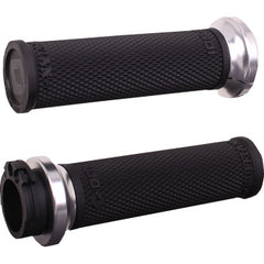 ODI - Ruffian Lock-On Street Grips - Cable - Black/Silver