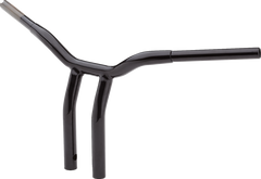 La Choppers 12" Handlebar - Kage Fighter - One Piece - Bent - Black |