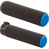 Arlen Ness - Knurled Grips - Cable - Blue