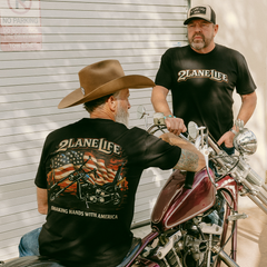 2LANELIFE American Flag Chopper Tee