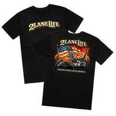 2LANELIFE American Flag Chopper Tee