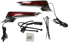 Ciro Filler Panel Light - Red Lens - Red Leds - Chrome |