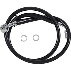Extended Length Stainless Steel Brake Line - +6" - Black - '18-'22 Softail