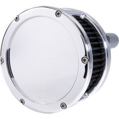 Feuling Parts Air Cleaner - Ba Series - Solid Cover - Black Filter - Chrome Finish