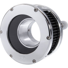 Feuling Parts Air Cleaner - Ba Series - Clear Cover - Black Filter - Chrome Finish