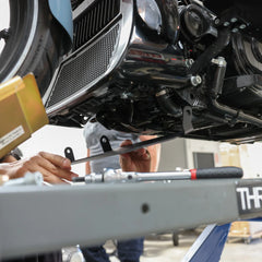 Thrashin Supply 2023.5-2025 Touring Skid Plate - Black/Raw