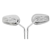 Thrashin Billet Mini Mirrors / Flame - Chrome