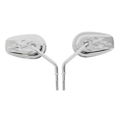 Thrashin Billet Mini Mirrors / Flame - Chrome