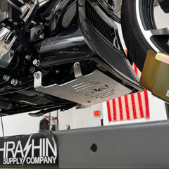 Thrashin Supply 2023.5-2025 Touring Skid Plate - Black/Raw