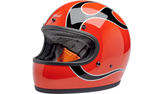 Biltwell Gringo Helmet - Flames - Competition Orange
