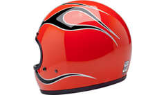Biltwell Gringo Helmet - Flames - Competition Orange