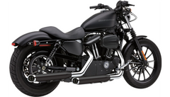 Cobra Slashcut Mufflers - Black - '04-'13 XL