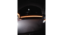 Custom Dynamics Windshield Trim - LED - Turn Signal - Black - Smoke Lens