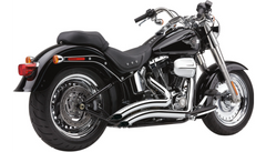 Cobra USA Speedster Swept Short Exhaust - Chrome - '12-'17 Softail