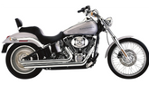 Cobra USA Speedster Slashdown Exhaust - Chrome - Softail