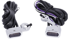 Drag Specialties Marker Lights - Amber/White - Smoke Lens - Chrome