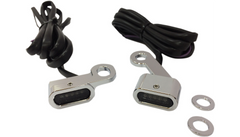Drag Specialties LED Handlebar Marker Lights - XL - Chrome/Smoke