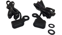 Drag Specialties LED Handlebar Marker Lights - XL - Black/Smoke