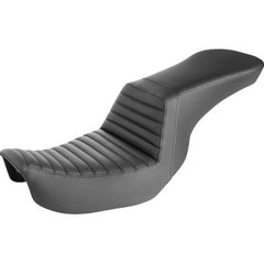 Saddlemen "Highwaymen" Style Step Up Seat - Front Tuck-N-Roll - Black - Dyna - Clearance Sale