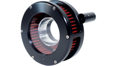 Feuling Parts BA Slim Air Cleaner Kit - Black/Clear - Red Filter - '08-'17 Twin Cam