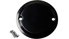 Joker Machine Points Cover - Smooth - 2 Hole - Black Anodized