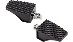 LA CHOPPERS County Line Billet Foot Pegs - Male Mount - Black