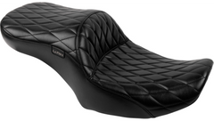 Le Pera Maverick Seat - without Backrest - Diamond Stitch - Black - FLH/FLT '23-'25