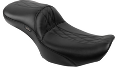 Le Pera Maverick Daddy Long Legs Seat - Without Backrest - Diamond Stitch - HR2 Inlay - FLH/FLT '23-'25