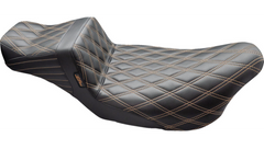 Le Pera Tailwhip Daddy Long Legs Seat - Double Diamond w/ Chestnut Thread - FLH/FLT '08-'24