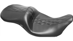Le Pera Maverick Seat - without Backrest - HR Black Inlay Double Diamond - Black - FL '08-'23
