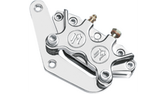 Performance Machine Single Disc Caliper Kit - Front - Chrome 84-99