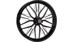 Performance Machine Wheel - Nivis - Front - Dual Disc/with ABS - Black/Contrast Cut Platinum - 21x3.5
