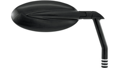 Performance Machine Mirror - Vision - Side View - Oval - Black/Contrast Cut - Left/Right