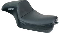 SLYFOX Drifter Seat - Gray Logo - Black Vinyl w/ Slipstop - Carbon Fiber - XL '04-'22