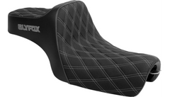 SLYFOX High Noon Seat - Double Diamond - Silver Logo - Silver Stitch - XL '04-'22