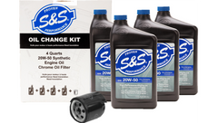 S&S Cycle Oil Change Kit - Black Filter - M8 - 5 Us Quarts