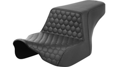 Saddlemen Step-Up Seat - Front Honeycomb - Black Stitching - FL '23-'24