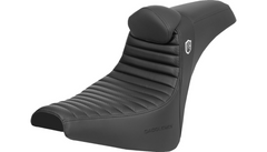 Saddlemen Pro Series SDC Performance Seat - w/ Backrest - Tuck-n-Roll/Carbon Fiber - Gripper - FX '18-'24