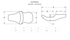 Saddlemen "Highwaymen" Style Slim Seat - '08-'23 Bagger - Clearance Sale