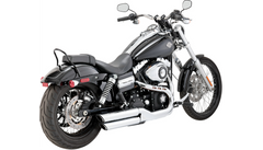 Vance and Hines 3" Round Twin Slash Slip-On Mufflers -Chrome