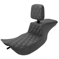 Saddlemen *New* Tour Step Up Seat - Rider Backrest - Front Lattice Stitch - Flhr/Flhx '97-'07