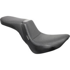 Le Pera Daytona 2-Up Seat - Without Backrest - Basketweave - Black - Softail