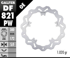 Galfer Usa Solid Mount Front Wave Brake Rotor (For Select Fxd, Night Rod, Street Rod, V-Rod Models '06-'17)