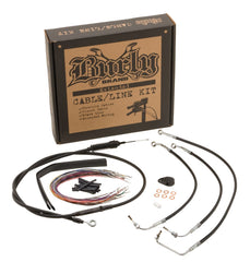 Burly Brand Black Cable Kits For Baggers With 18" Handlebars