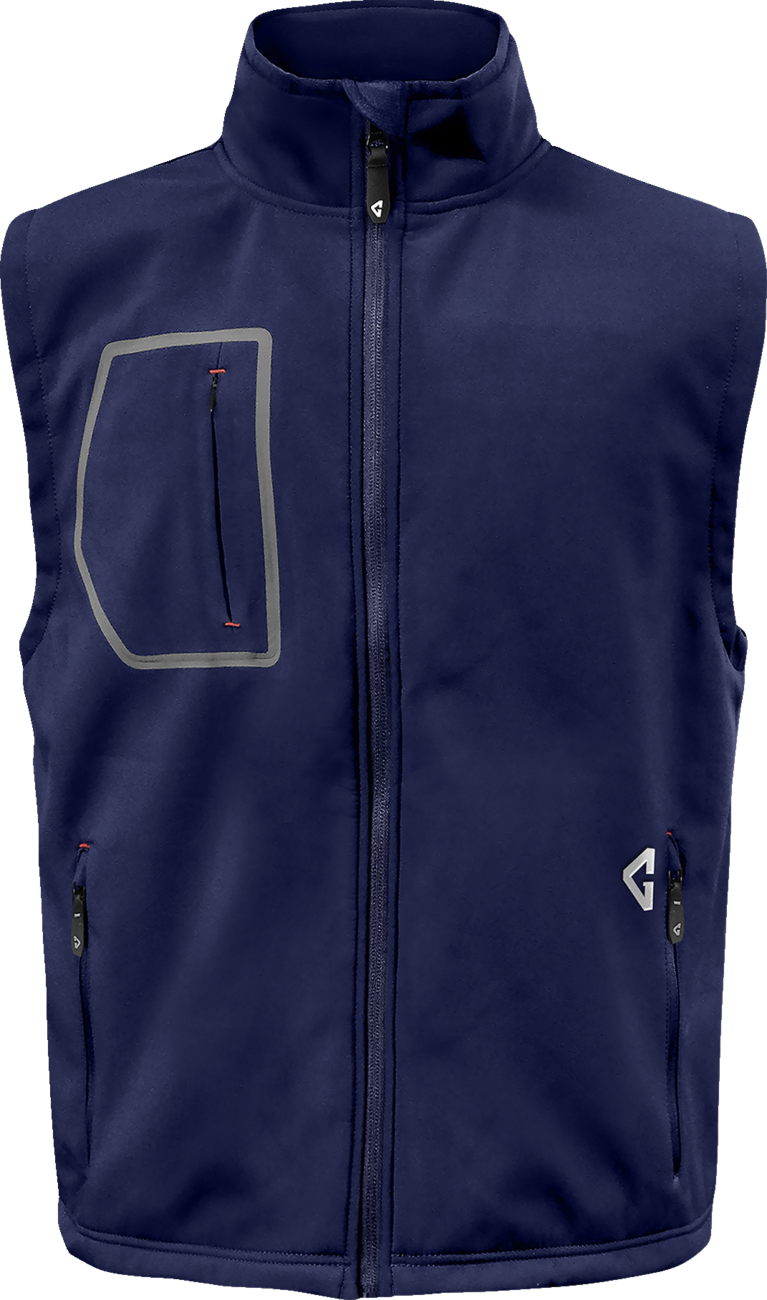 7V Torrid Softshell Heated Vest 2.0 - Navy - MENS | Gerbing Heated Clothing