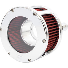 Air Cleaner - BA Race Series - Clear Cover - Red Filter - Chrome Finish